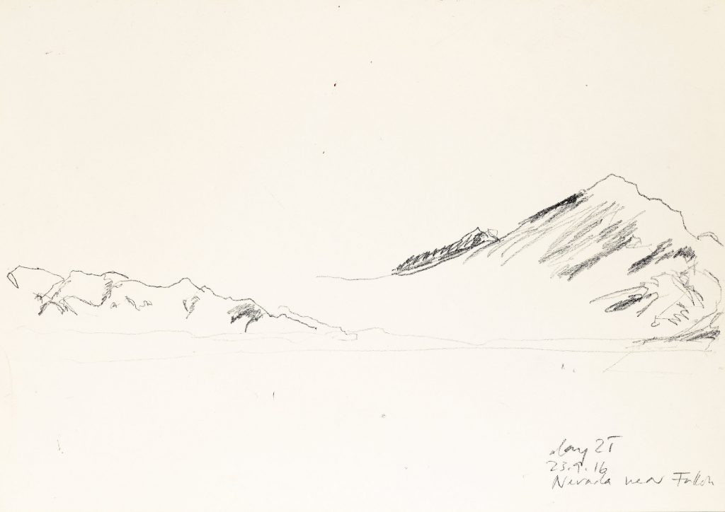 day 25 near Fallon, 21 x 29,5 cm, charcoal on paper