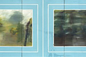 looks 110 x 240 cm 3-piece oil on canvas 1990 looks 110 x 240 cm 3-piece oil on canvas 1990
