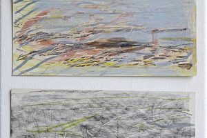Karten - Karst, je 8,2 x 17,4 cm , Wachstifte und Bleistift auf Papier 2000