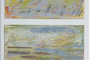 Karten - V, je 8,2 x 17,4 cm , Wachstifte und Bleistift auf Papier 2000