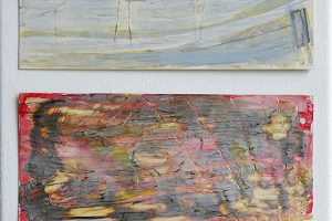 Karten - VI, je 8,2 x 17,4 cm Wachs, Wachstifte und Bleistift auf Papier 2000