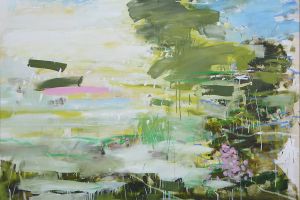 Das Flirren des Frühlings, 145 x 155 cm, Oel auf Nessel 2017