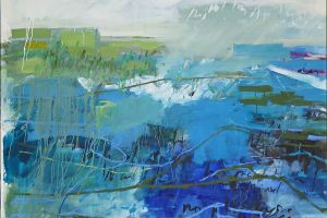 Reise ins Blau 155 x 180 cm Oel auf Nessel 2017 Reise ins Blau, 155 x 180 cm, Oel auf Nessel 2017