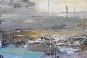 angina-pectoris - nazim hikmet 90x120cm Oel auf Nessel 2018 angina-pectoris - nazim hikmet 90x120cm Oel auf Nessel 2018
