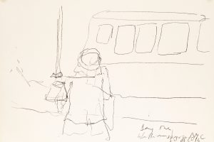 day one Williamsburg NYC, 21 x 29,5 cm, Kohle auf Papier