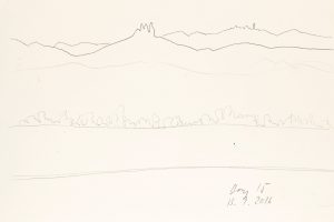 day 15 near Wapiti, 21 x 29,5 cm, Kohle auf Papier