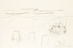 day 16 Little Bighorn Battlefield, 21 x 29,5 cm, Kohle auf Papier
