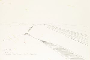 day 19 between Laramie and Rawlins, 21 x 29,5 cm, Kohle auf Papier