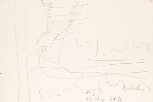 day 2 Missouri River Omaha, 21 x 29,5 cm, Kohle auf Papier