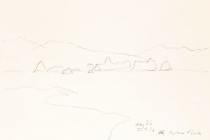 day 26 Pyramid Lake, 21 x 29,5 cm, Kohle auf Papier