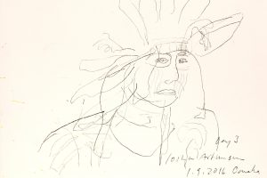 day 3 Joslyn Art Museum Omaha, 21 x 29,5 cm, Kohle auf Papier