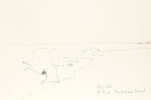day 32 Mendocino coast, 21 x 29,5 cm, Kohle auf Papier