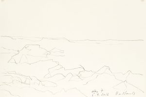 day 7 badlands, 21 x 29,5 cm, Kohle auf Papier