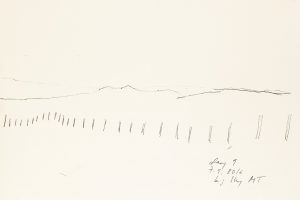 day 9 big sky MT, 21 x 29,5 cm, Kohle auf Papier