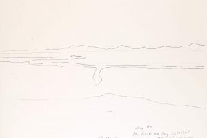 day 44 San San Francisco Bay National Estuarine Research Reserve, 21 x 29,5 cm, Kohle auf Papier